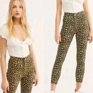 We The Free Animal Print Highrise Skinny Pants Jeggings Size 26